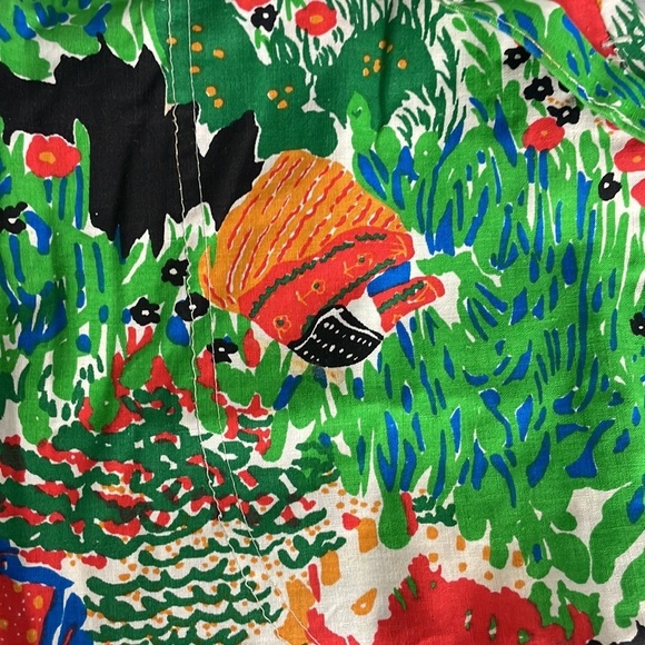 Vintage David Smith Farming Harvesting All Over Print Art to Wear Wrap Skirt - Picture 8 of 8